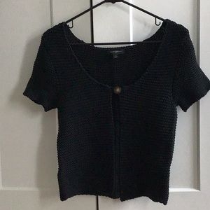 Black short sleeve sweater